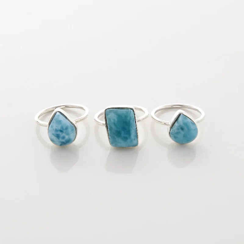 Larimar Ring Trio Ellie