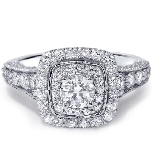 14k White Gold 1 1/2ct TDW Vintage Diamond Ring