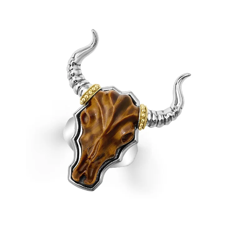 Anthem Tiger Eye Long Horn Ring