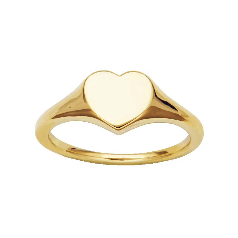 Rebecca 18k Gold Plated Heart Signet Ring