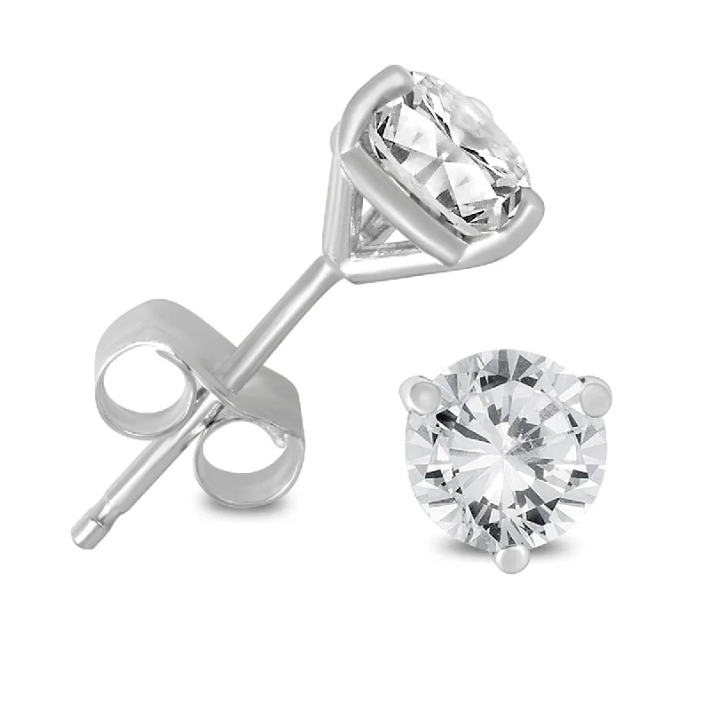 Marquee 1/2 Carat TW Certified Martini Set Round Diamond Solitaire Earrings (I-J, I1-I2)