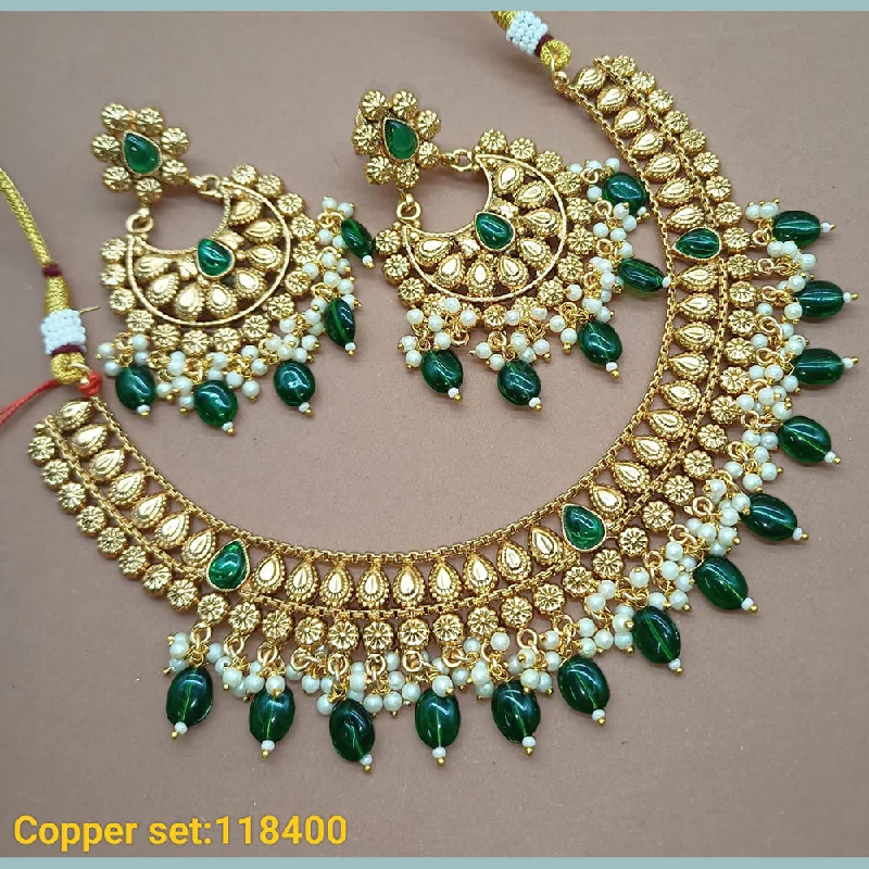 Padmawati Bangles Copper Gold Plated Necklace Set