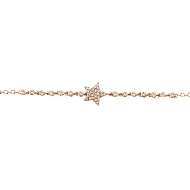 14K GOLD DIAMOND RENEE STAR BRACELET