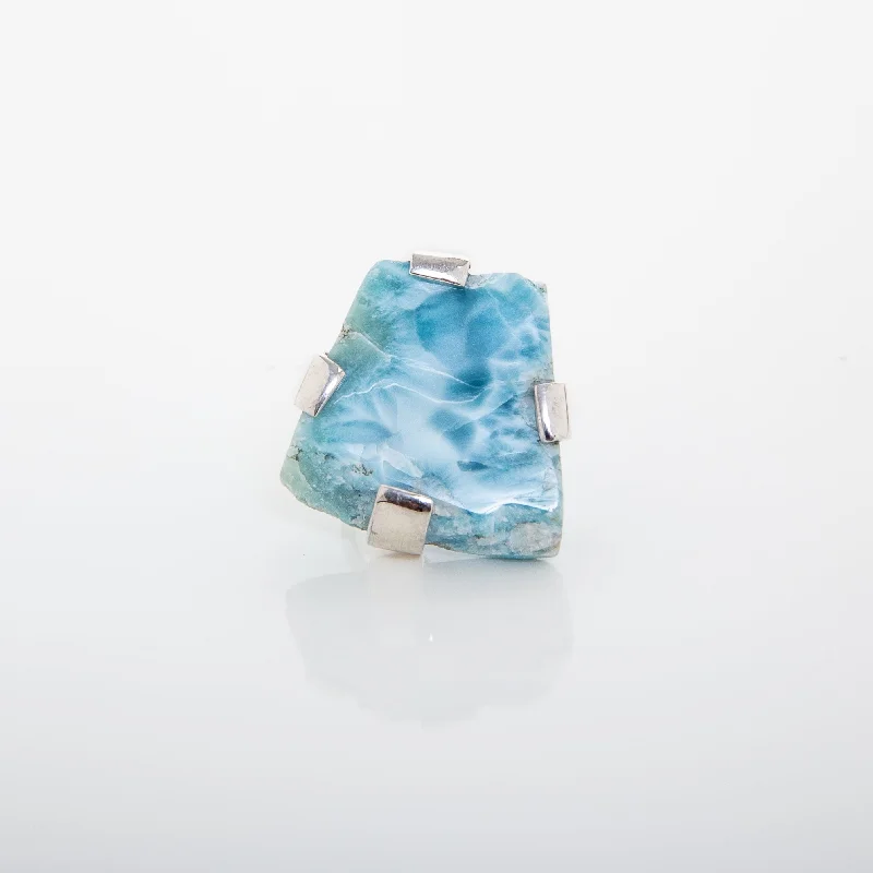 Rough Larimar Ring Yules