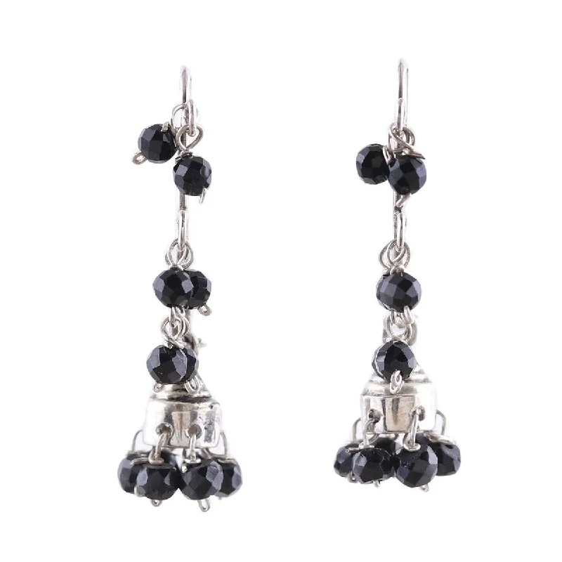 NOVICA Music, Onyx chandelier earrings - 1.4L*0.5W