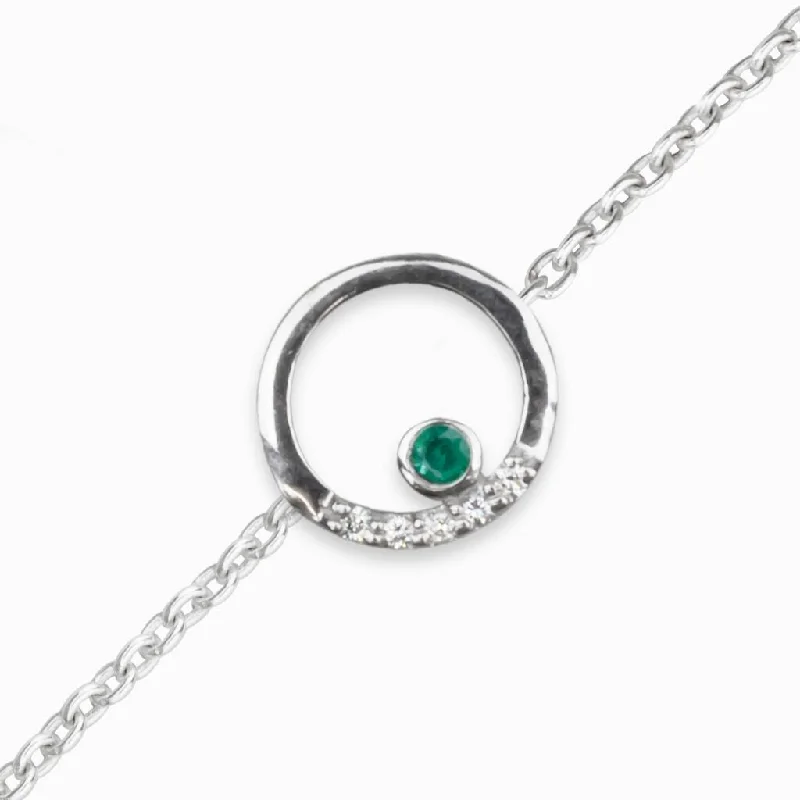 Cercle: Emerald & Diamond Bracelet