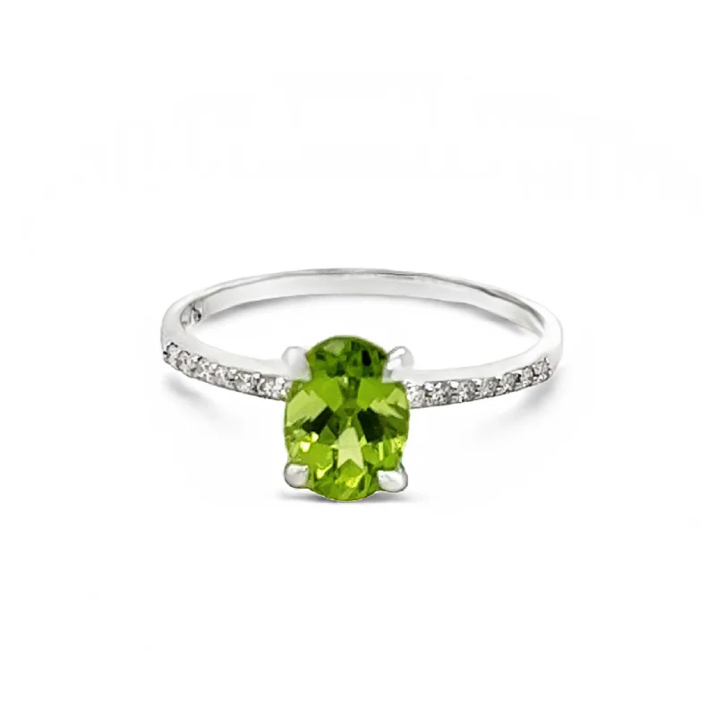 Rainbow Gemstone Peridot Fine Ring