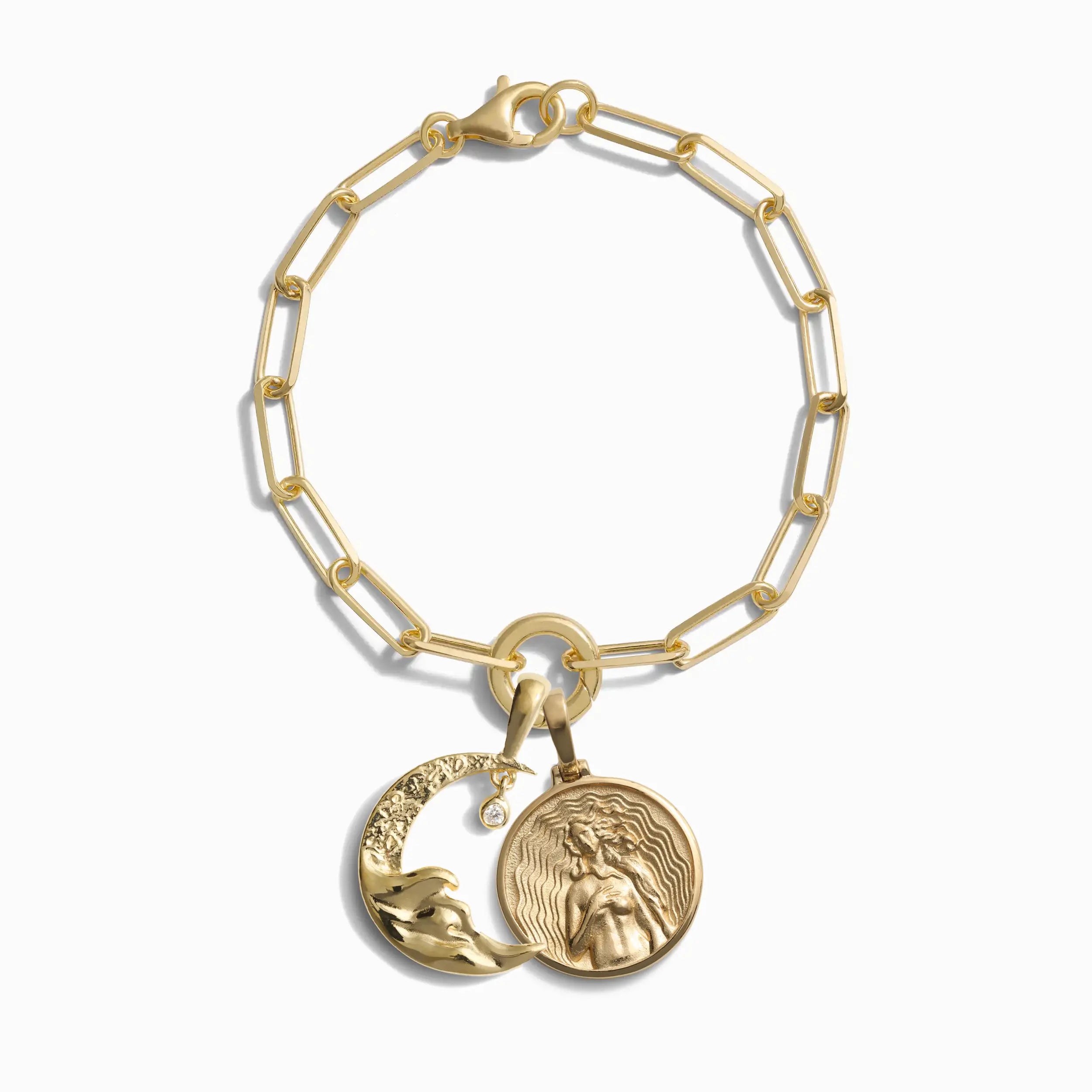 Aphrodite Moon Wave Charm Bracelet