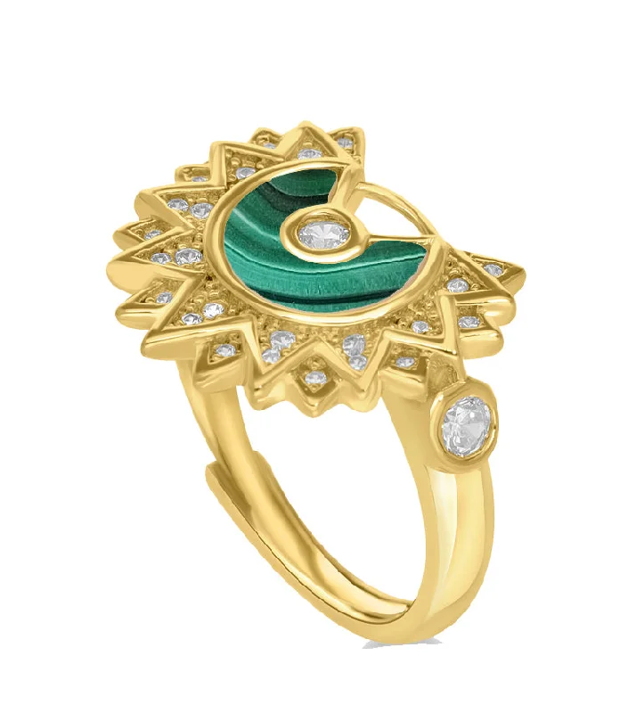 Malachite Sunshine Ring