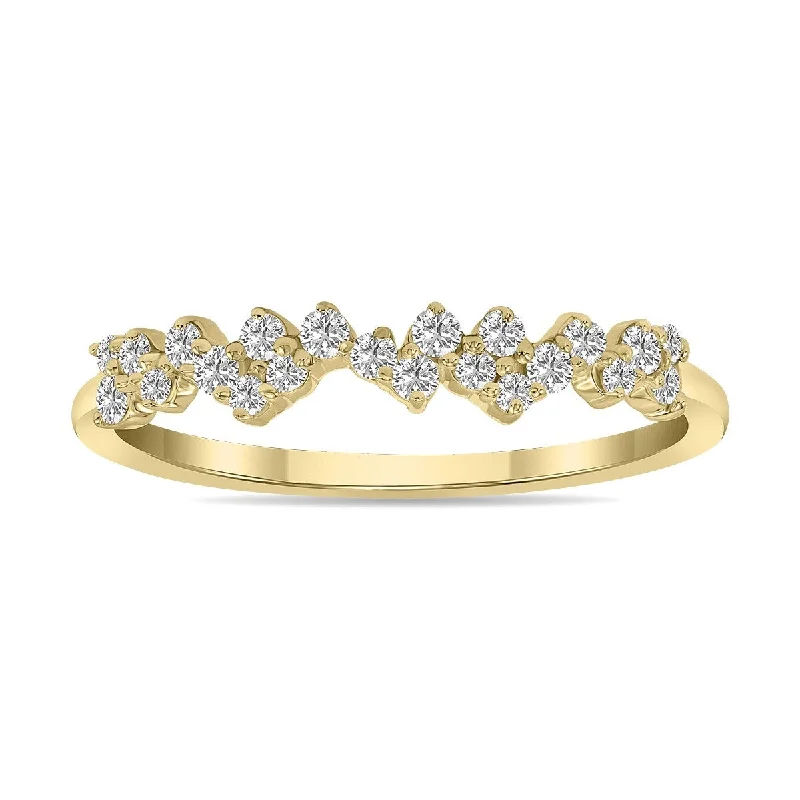 Marquee 1/4 CTW Lab Grown Diamond Ring in 10K Yellow Gold (F-G Color, VS1- VS2 Clarity)