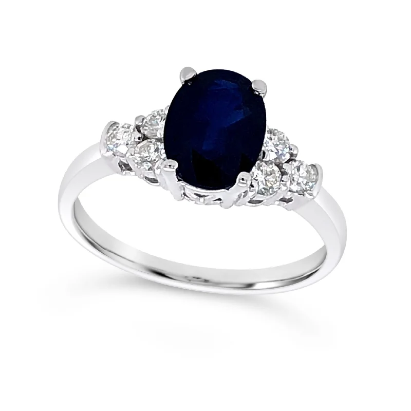 Oval Sapphire and Diamond Ring