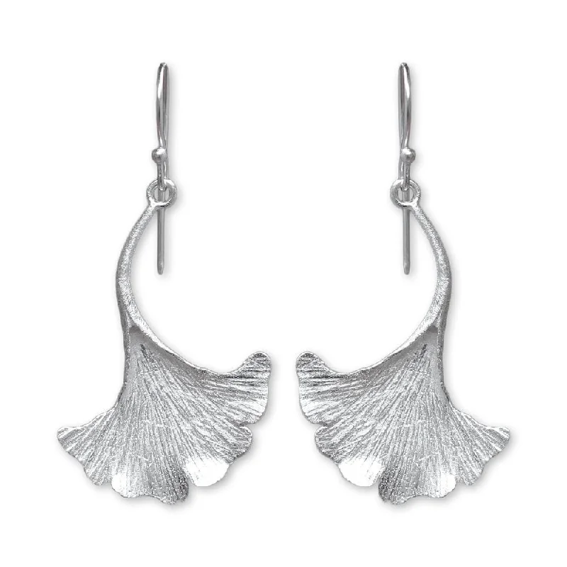 Sterling Silver 'Oyster Mushroom' Earrings (Indonesia)