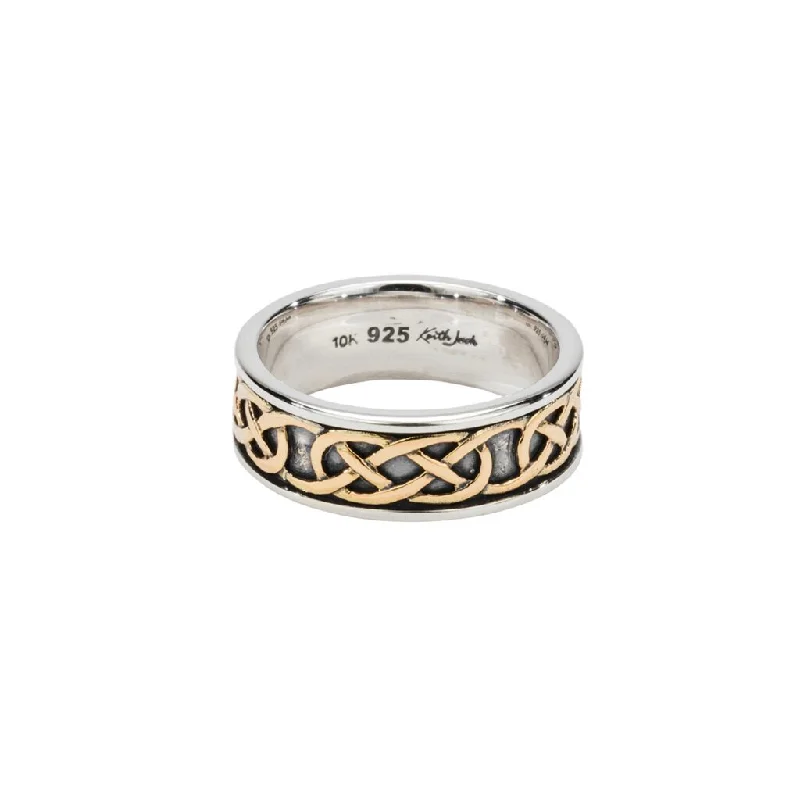 Silver and 10k Gold Celtic Love Knot 'Belston' Ring