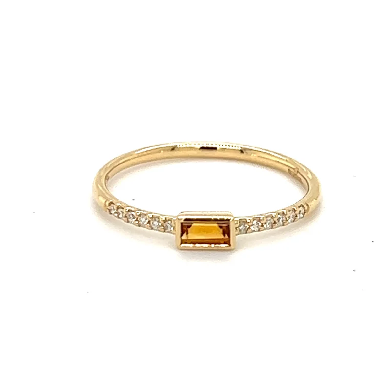 Rainbow Gemstone Madeira Citrine Petite Ring