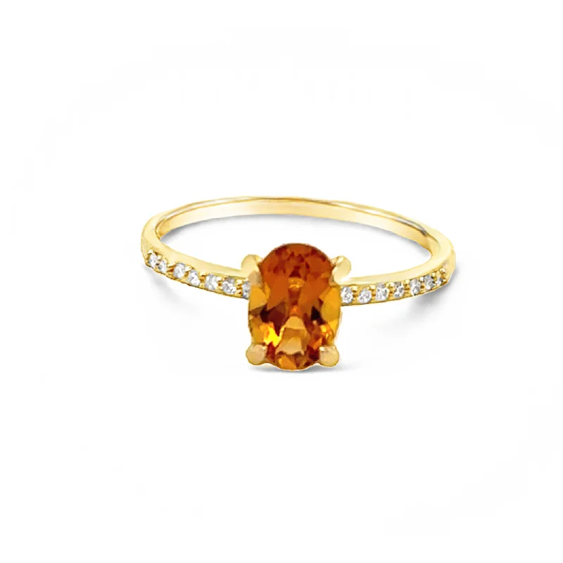 Yellow Gold Madeira Citrine Ring