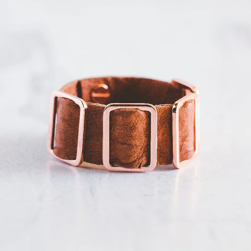 Fancy Cuff Bracelet - Rose Gold