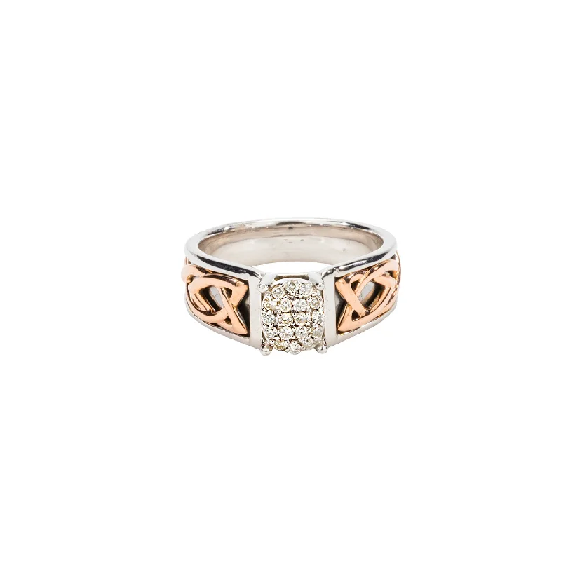 10k White and Rose Gold  Diamond 'Eden' Ring