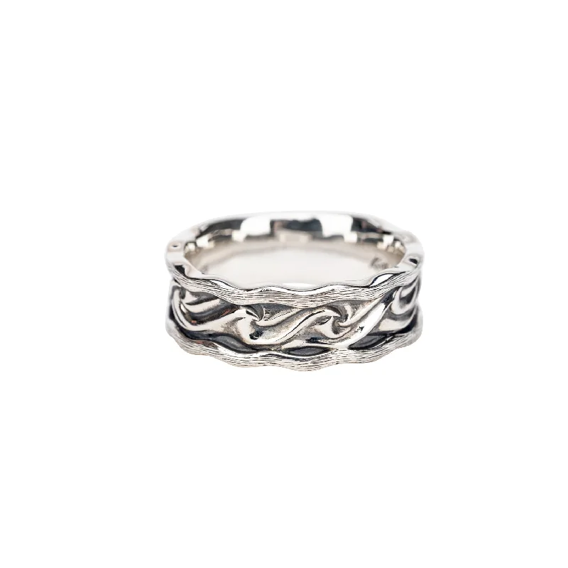 Silver Rocks 'n Rivers Wave Ring