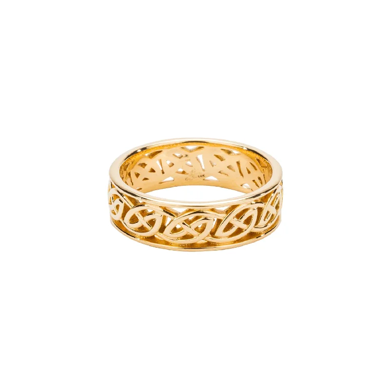 Yellow Gold Window to the Soul 'Ness' Celtic Ring - Custom Order