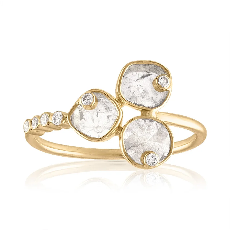 NORA DIAMOND SLICE CLUSTER RING