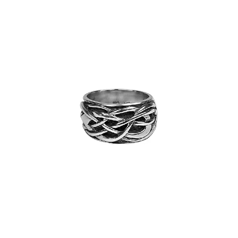 Silver Celtic Organic Knot Ring