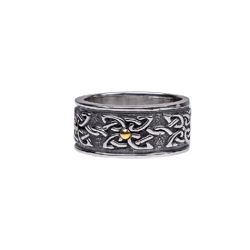 Silver and 18k Gold Celtic Knot Ring