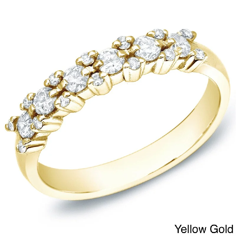 Auriya 14k White, Yellow or Rose Gold 1/2ct TDW Diamond Ring