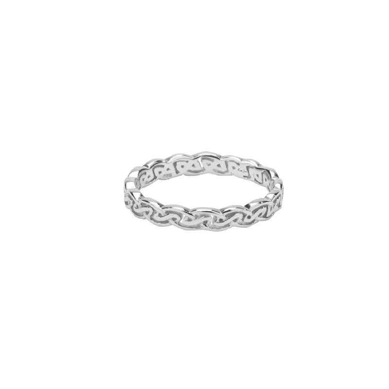 Silver Eternity Knot 'Tay' Ring