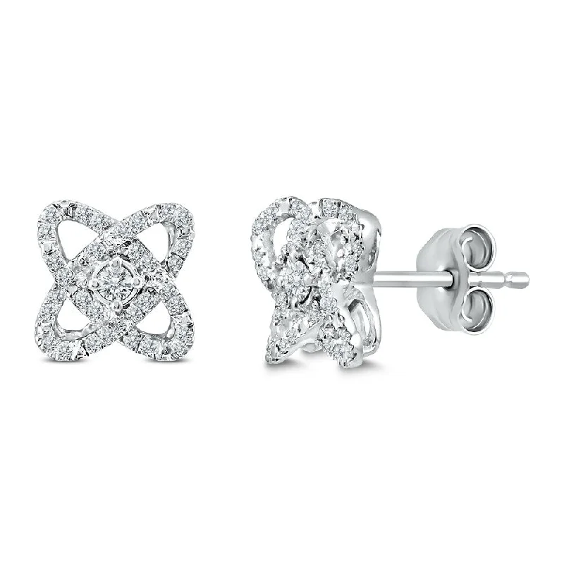 Marquee 1/4 Carat TW Diamond Stud Earrings in .925 Sterling Silver