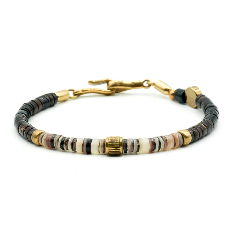 Shell and Brass Bracelet