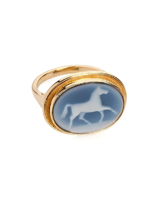 Horse Cameo Ring