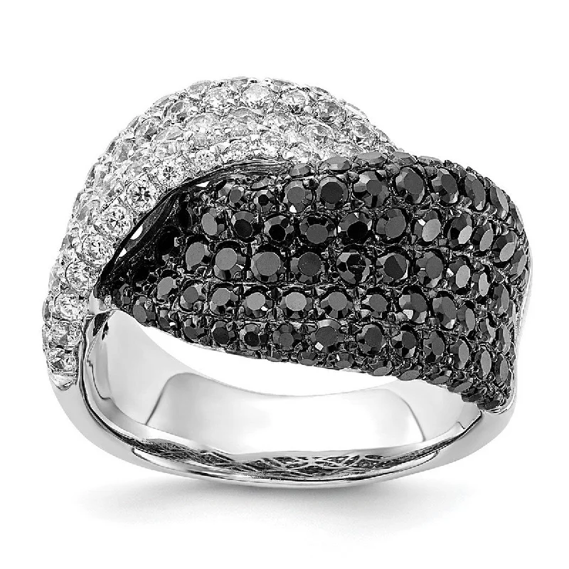 Curata 925 Sterling Silver and CZ Cubic Zirconia Simulated Diamond Ring