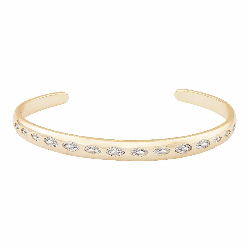 Marquise | Open Bangle Bracelet