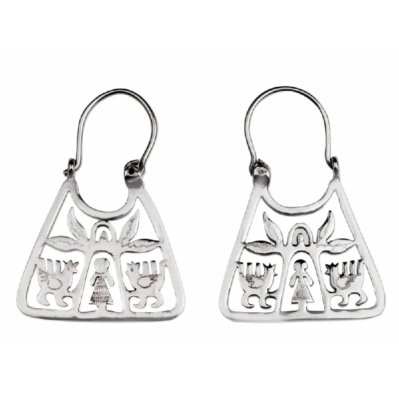 Sterling Silver 'Maguey Goddess' Earrings