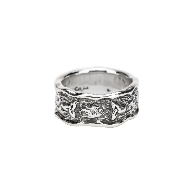 Silver Rocks 'n Rivers Trinity Ring - Cubic Zirconia