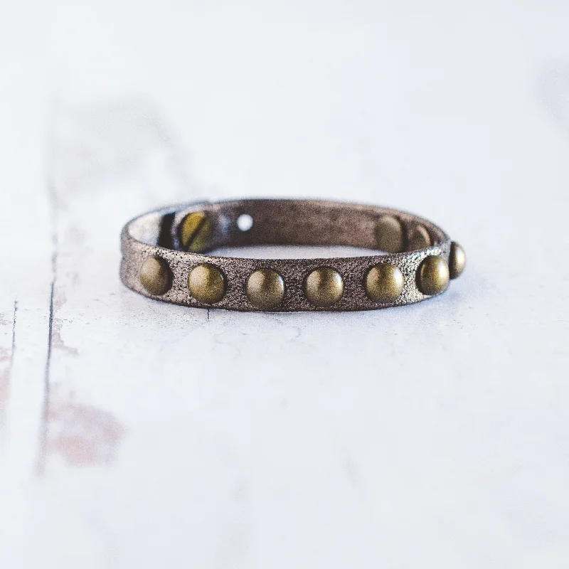 Men's Dotty Bracelet  - Antique Brass