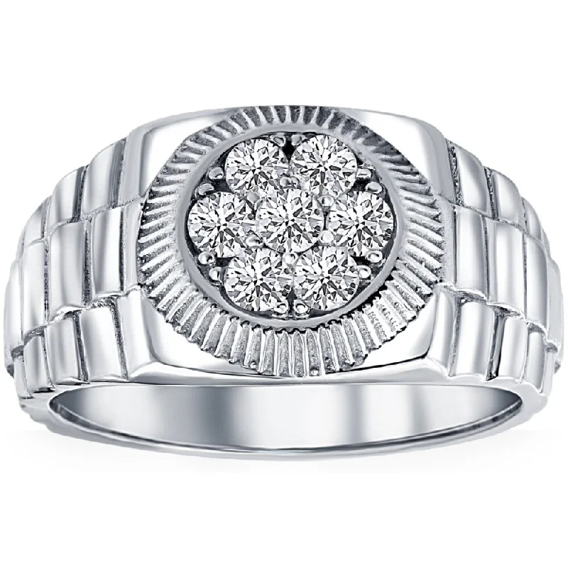 Men's 3/4 Ct T.W. Diamond Ring 14k White Gold