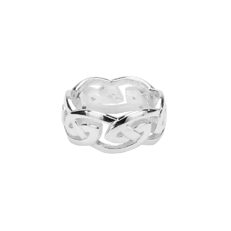 Silver Eternity Knot 'Gowan' Ring - Extra Wide