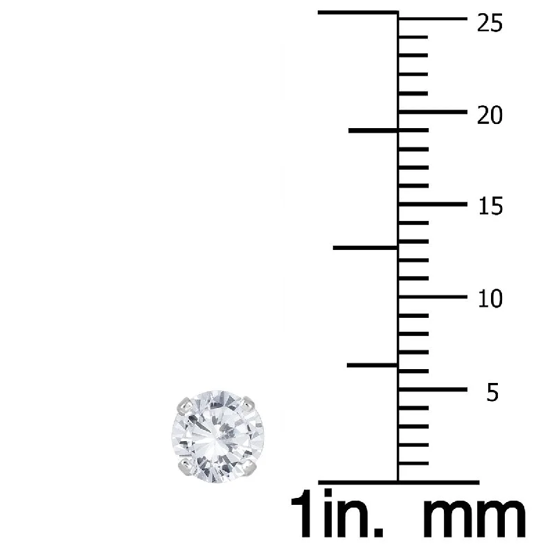 Marquee 14k White Gold 1ct TDW Round Solitaire Diamond Stud Earrings (J-K, I2-I3)