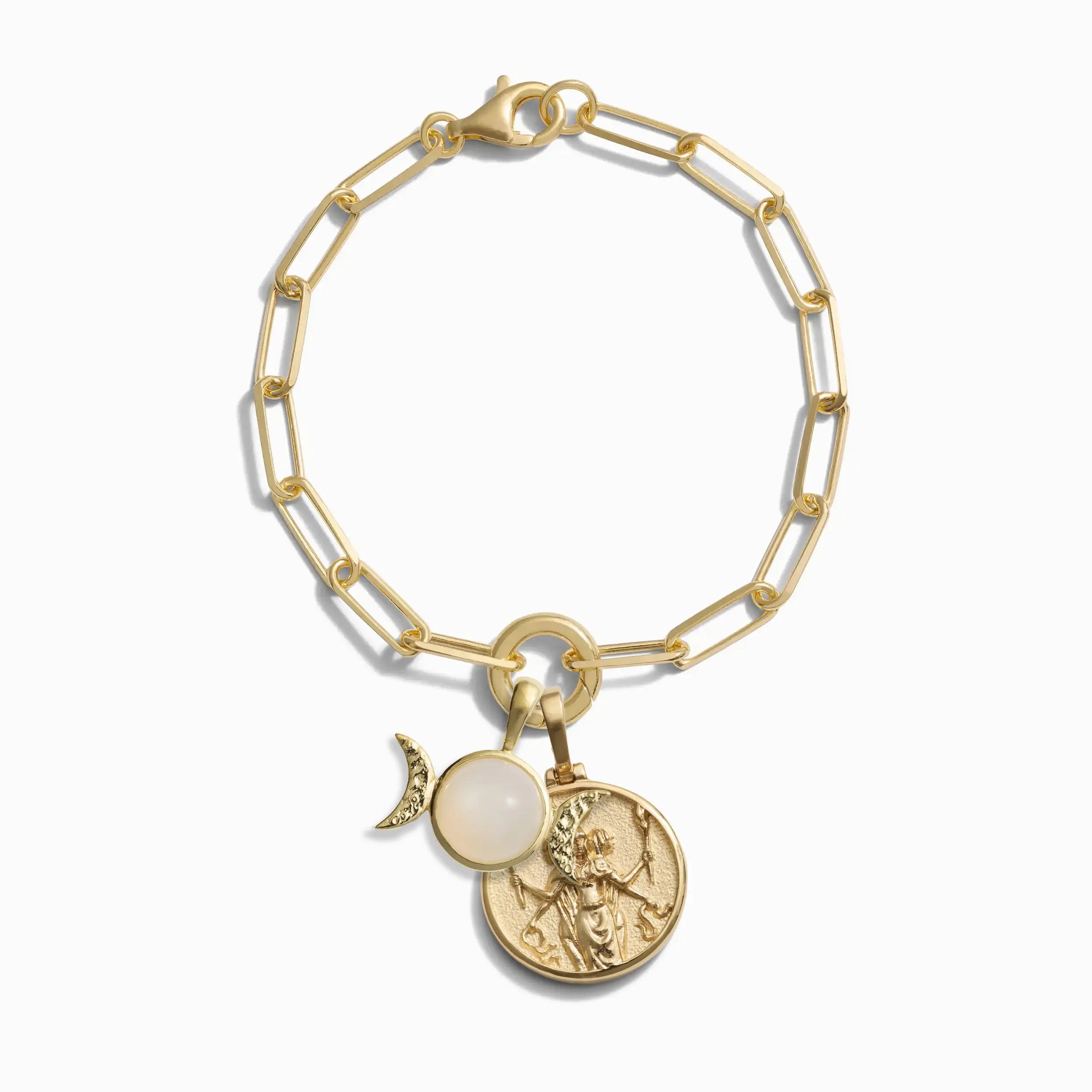 Hecate Triple Moon Charm Bracelet