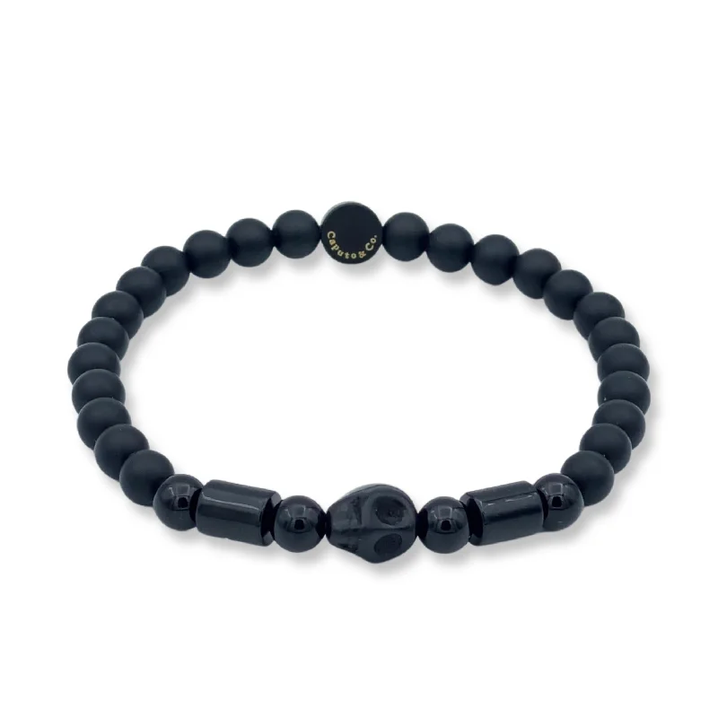 Skull Black Onyx Bracelet