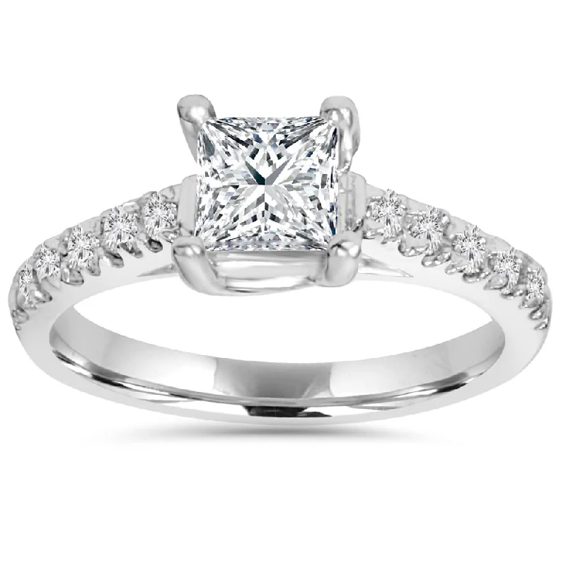 14k White Gold 1 1/4ct TDW Diamond Clarity Enhanced Engagement Diamond Ring