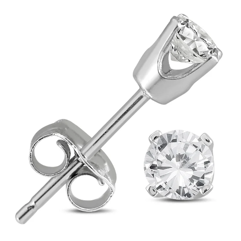 Marquee 1/2 Carat TW Diamond Solitaire Stud Earrings in 14K White Gold