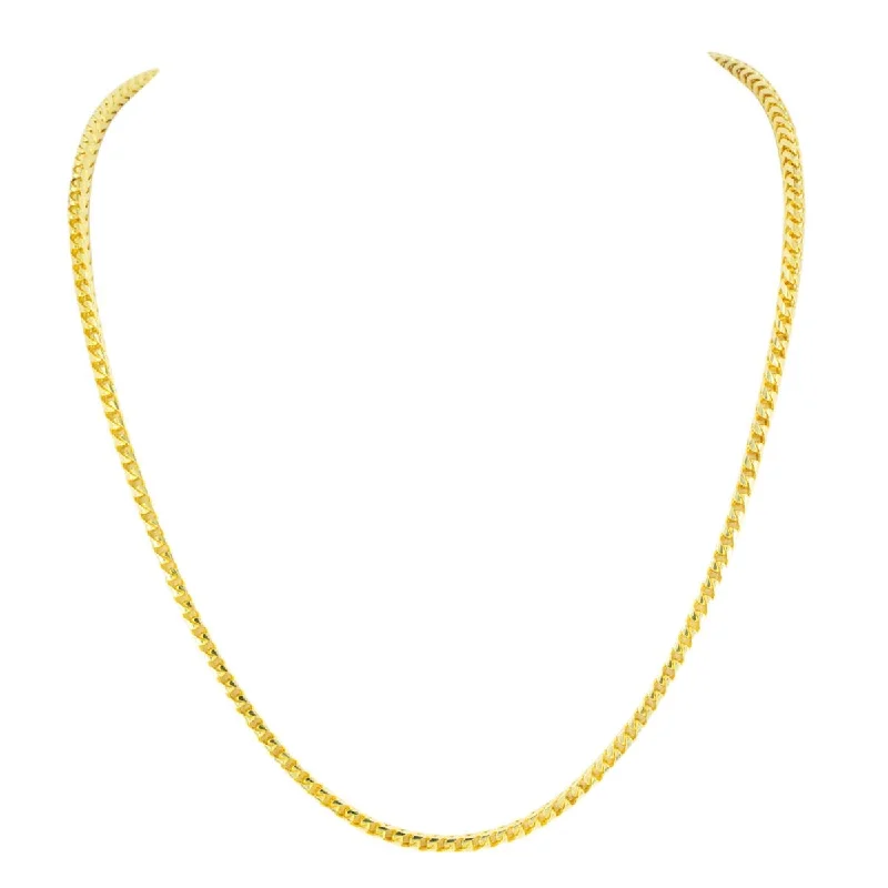 10K Gold 2.2mm Diamond Cut Solid Franco Chain